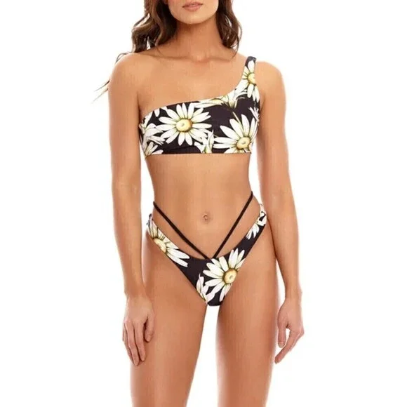 Agua Bendita Womens Egle Moss Bikini Reversible Bottom Large - Picture 1 of 12